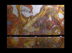 Abelardo...dónde estás. Pintura sobre chapa. 0,81 X O,68 m. 2009