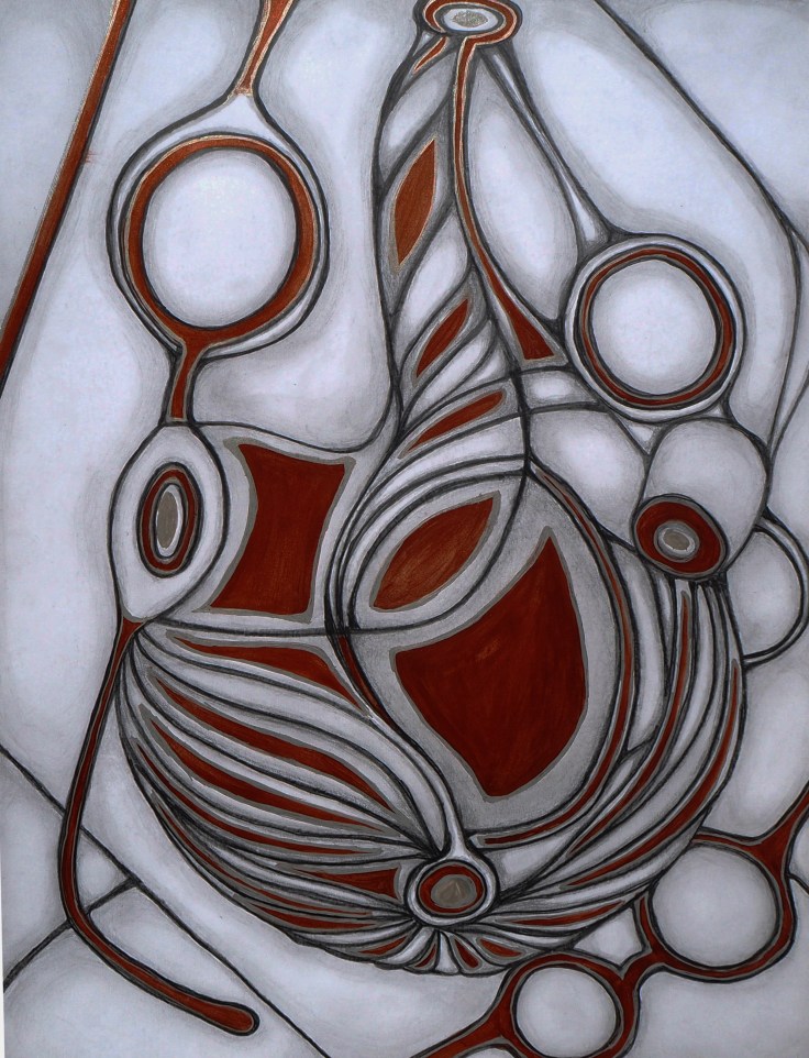 Atributos concretos. Dibujo. 0.30m x 0,40m. 2019